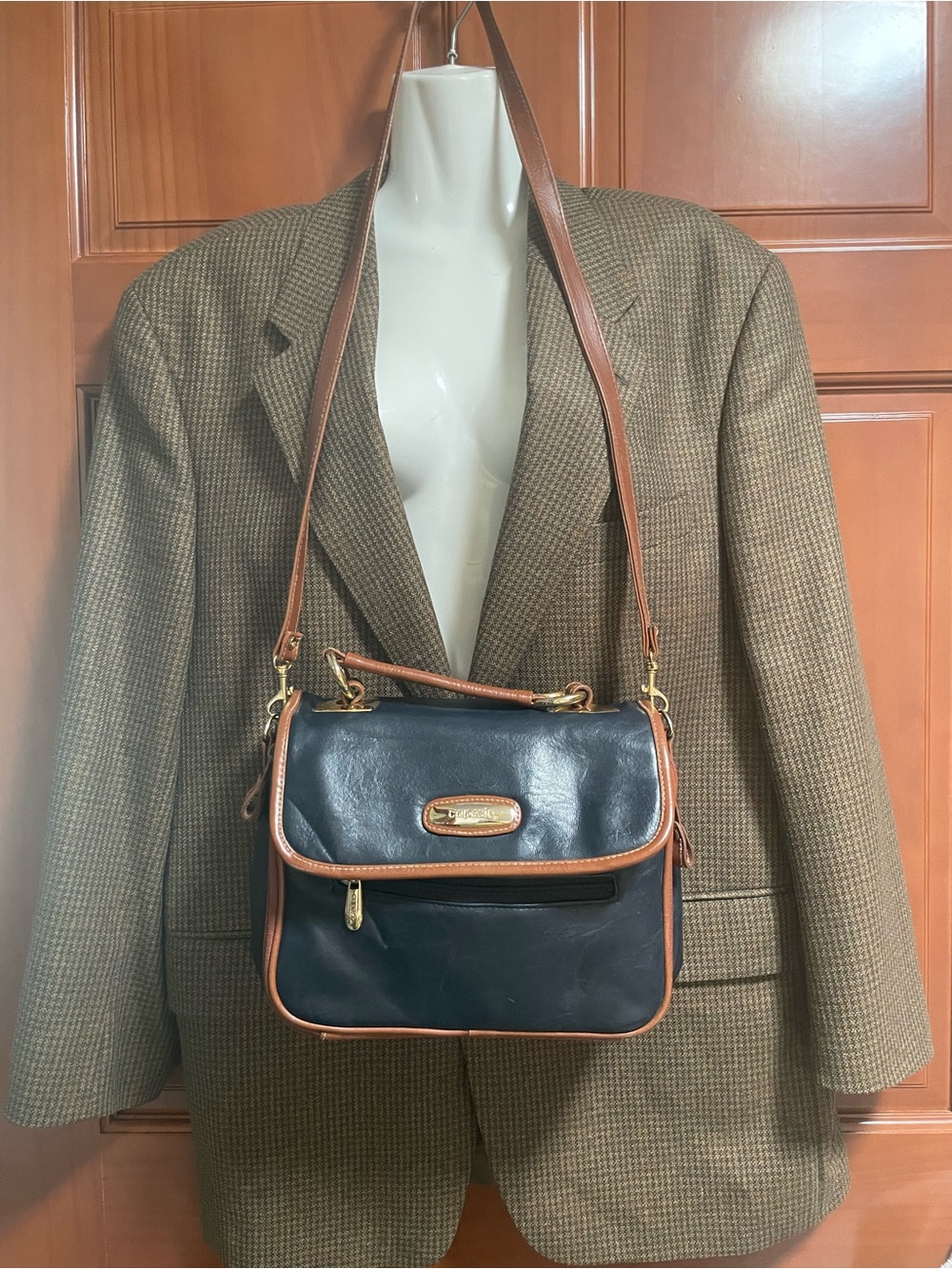 Vintage 1980’s Capezio Navy Crossbody or Shoulder Bag - Lots of Room!